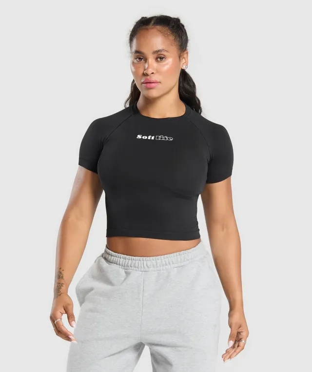Gymshark Soft Life Baby Tee - Black