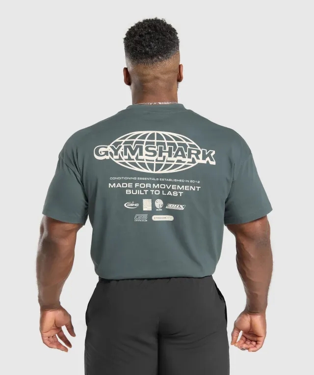 Gymshark Worldwide T-Shirt - Strong Grey