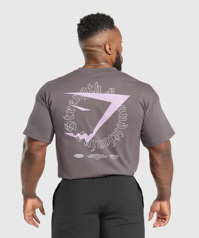 Gymshark Strength and Conditioning T-Shirt - Brushed Purple