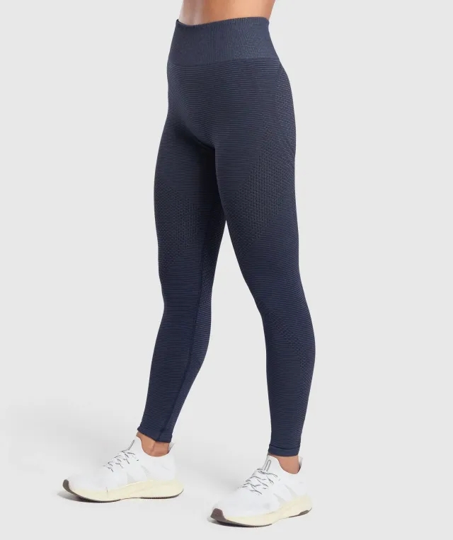 Gymshark Sport Seamless Leggings - Heavy Blue/Iron Blue
