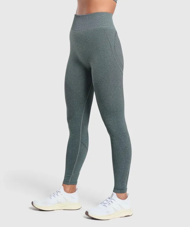 Gymshark Sport Seamless Leggings - Victory Green/Discipline Green
