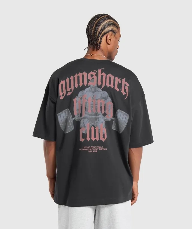 Gymshark Lifting Club Graphic T-Shirt - Black