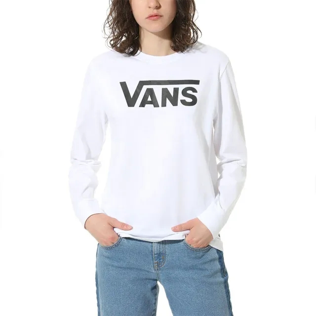 Vans - Flying V Classic Long Sleeve T-Shirt, Woman, White