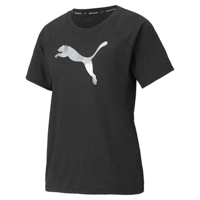 Puma  EVOSTRIPE TEE  women's T shirt in Black