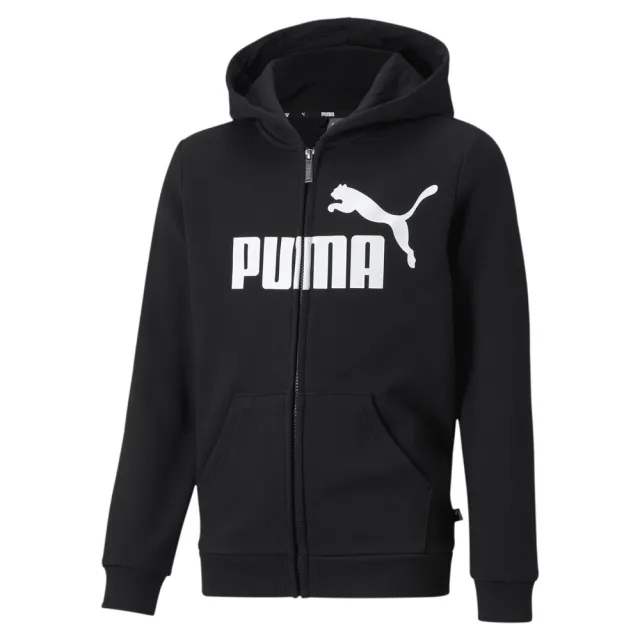 Puma  ESSENTIAL BIG LOGO FZ HOODIE  boys's Children's sweatshirt in Black