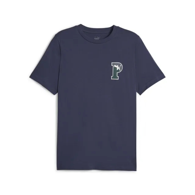 Puma  PUMA SQUAD BADGE TEE  men's T shirt in Marine