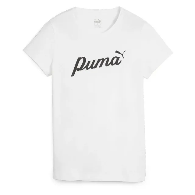 Puma  ESS+ BLOSSOM SCRIPT TEE  women's T shirt in White