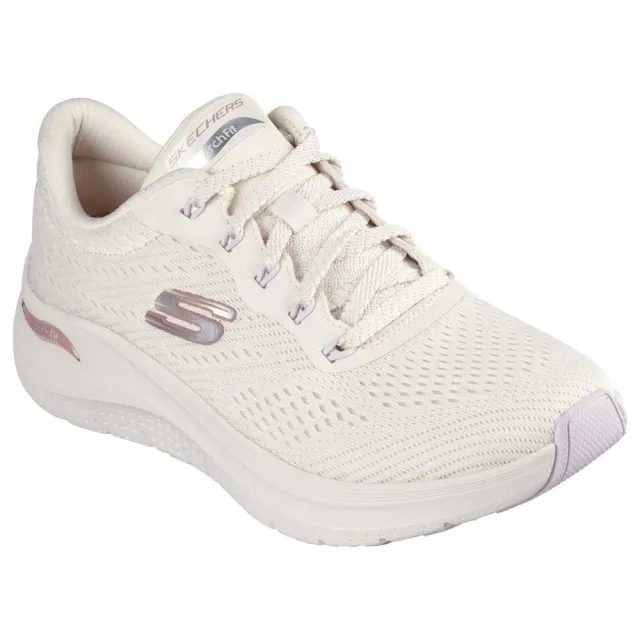 Skechers Women's Arch Fit 2.0 - Big League Sneaker in Natural | Textile/Synthetic