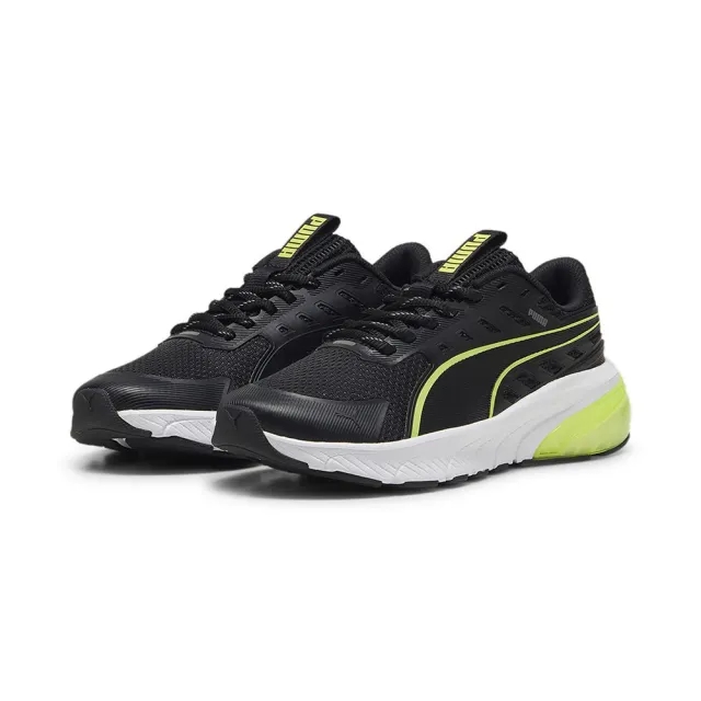 PUMA Cell Glare Running Shoes Youth, Black/Lime Pow