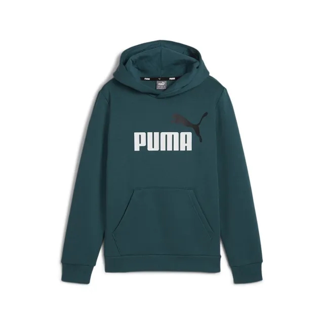Puma  ESS+ 2 COL BIG LOGO HOODIE FL  boys's Children's sweatshirt in Green