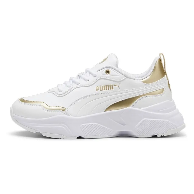 PUMA Cassia Rose Metallic Dream Sneakers Women, White/Gold/Matte Gold
