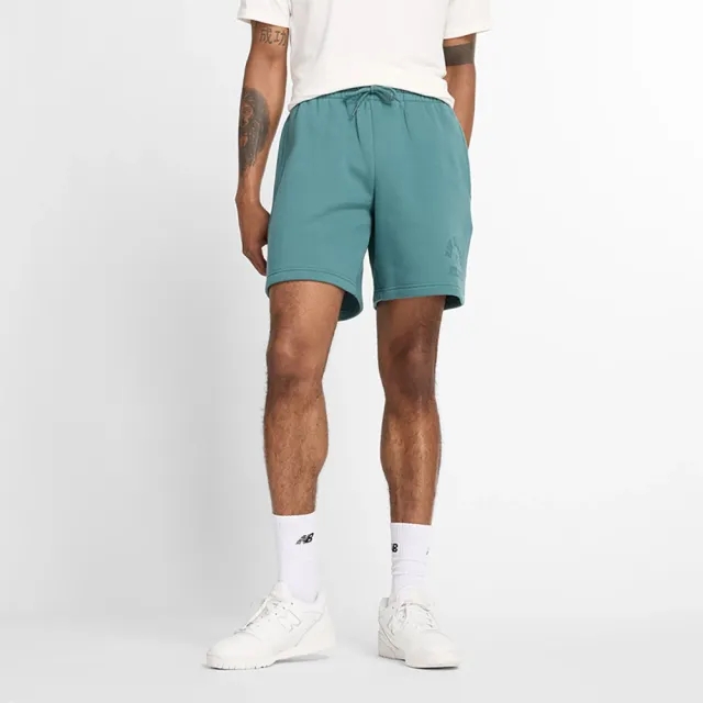 New Balance Men's Sport Essentials Graphic Short 7 in Blue Cotton