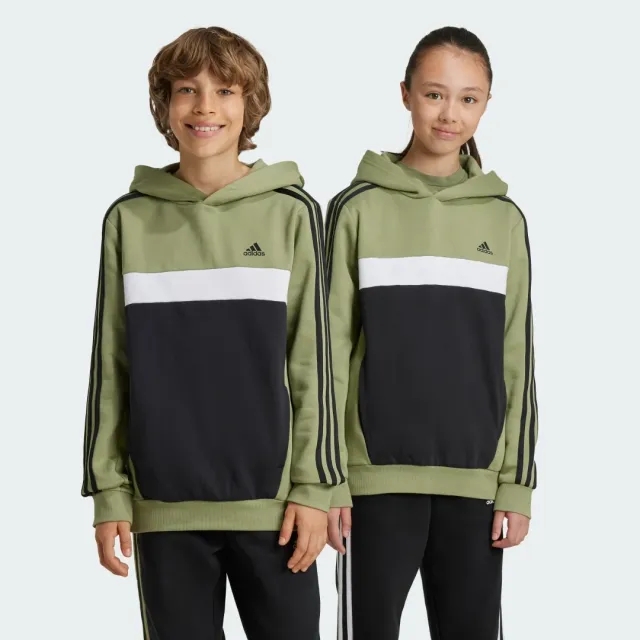 adidas Tiberio 3-Stripes Colorblock Fleece Hoodie Kids