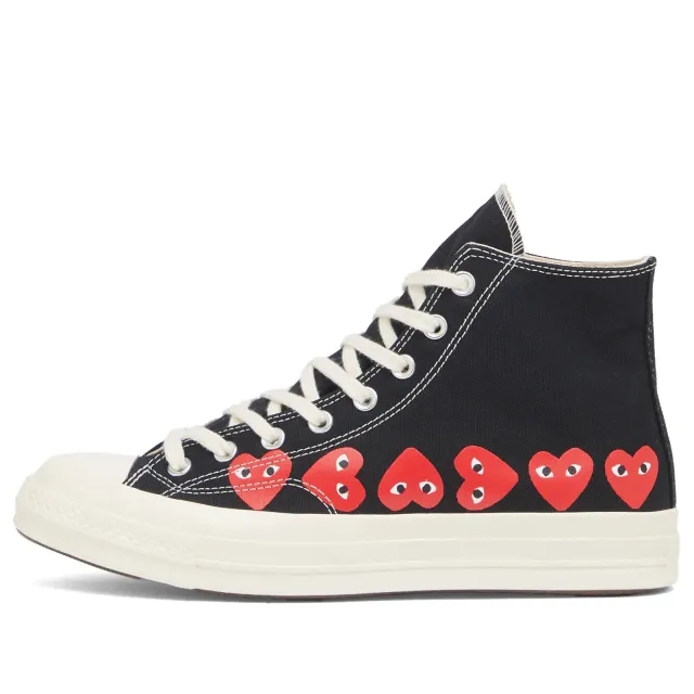 Comme des Garçons Play Men's x Converse Multi Heart High Sneaker Black