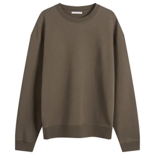 Uniform Experiment Men's Chenille Back Logo Sweatshirt Khaki