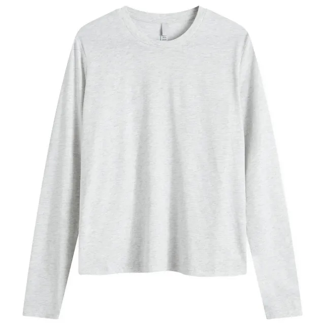 Asics SKIMS Women's Relaxed Tees Long Sleeve T-Shirt Light Heather Grey