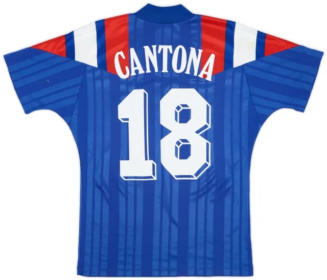 adidas 1992-94 France Home Shirt Cantona #18 - 8/10 - (S)