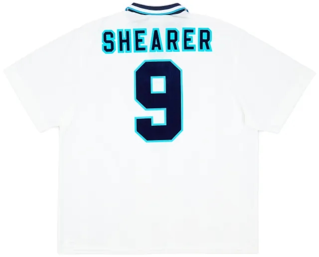 Umbro 1995-97 England Home Shirt Shearer #9 - 9/10 - (XXL)