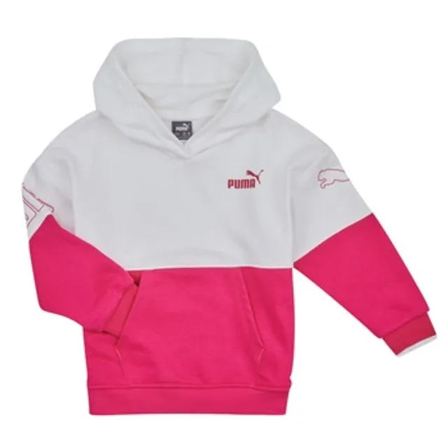 Puma  PUMA POWER COLORBLOCK  girls's Children's Sweatshirt in White