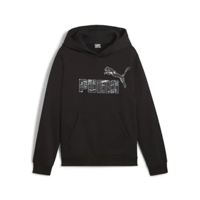 Puma  ESS+ CAMO HOODIE FL  boys's Children's sweatshirt in Black