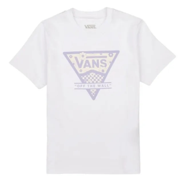 Vans  CHECKER FLORAL TRIANGLE BFF  girls's Children's T shirt in White