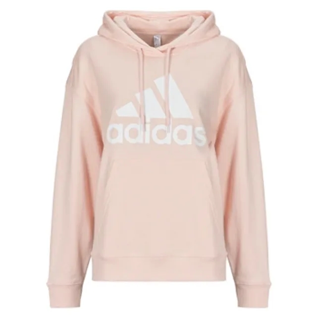 adidas  Essentials Big Logo Oversized French Terry Hoodie  women's Sweatshirt in Pink