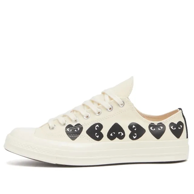 Comme des Garçons Play Men's x Converse Multi Heart Low Sneaker Beige