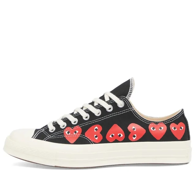 Comme des Garçons Play Men's x Converse Multi Heart Low Sneaker Black