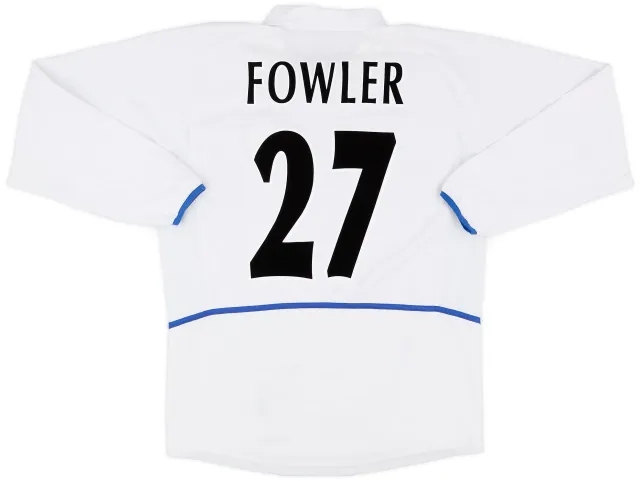 Nike 2002-03 Leeds United Home L/S Shirt Fowler #27 - 8/10 - (M)