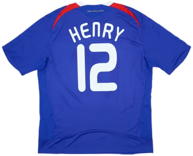 adidas 2007-08 France Home Shirt Henry #12 (XL)