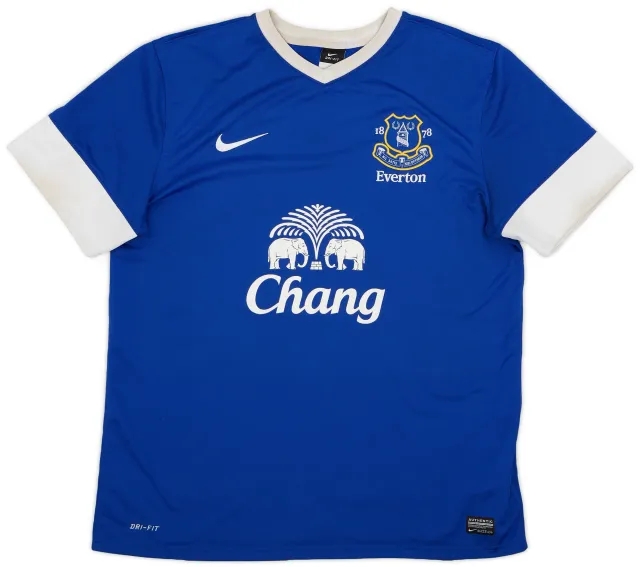 Nike 2012-13 Everton Home Shirt Oviedo #8 - 7/10 - (XL)