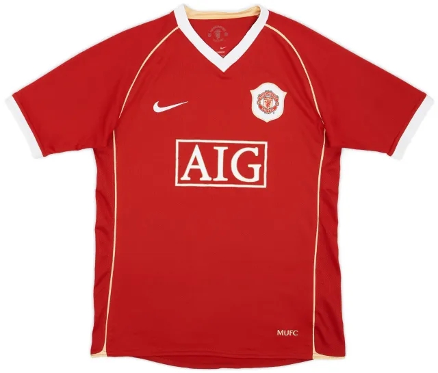 Nike 2006-07 Manchester United Home Shirt - 9/10 - (XL.Boys)