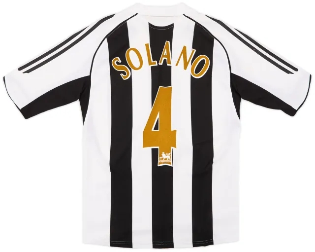adidas 2005-07 Newcastle Home Shirt Solano #4 - 7/10 - (S)