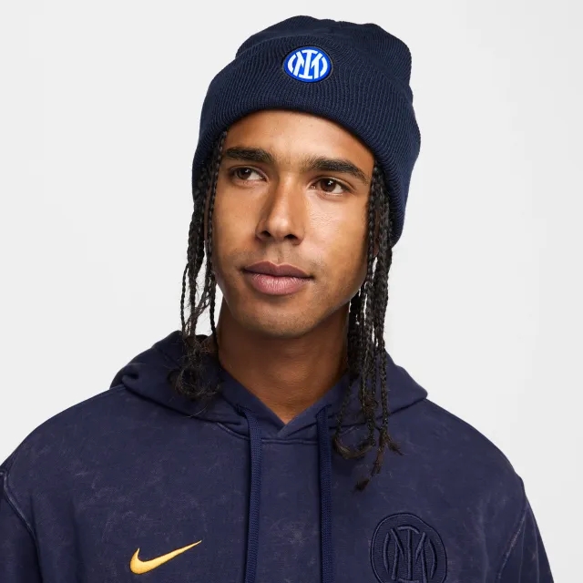 Nike Inter F.C. Peak Beanie - Blue - Polyester/Nylon