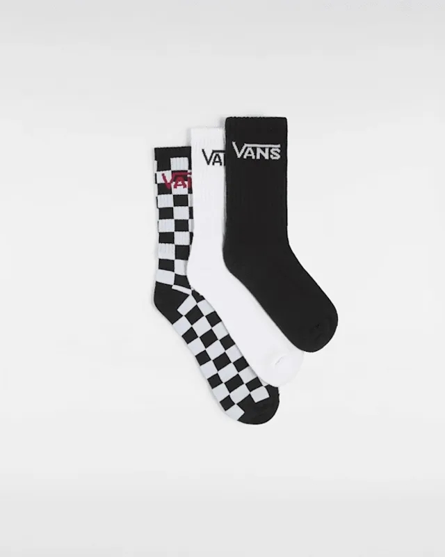 Vans - Kids Vans Crew Socks (3 Pairs), Black