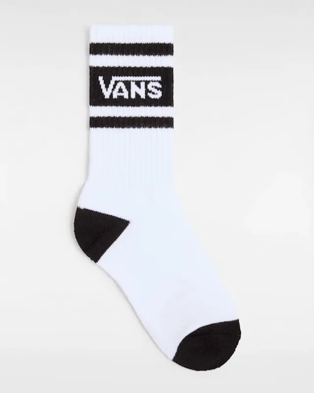 Vans - Kids Vans Drop V Logo Crew Socks (1 Pair), White