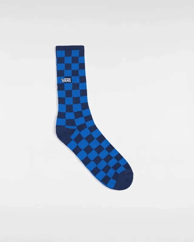 Vans - Checkerboard Crew Socks (1 Pair), Man, Blue