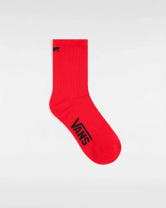 Vans - Kickin It Crew Socks (1 Pair), Woman, Red