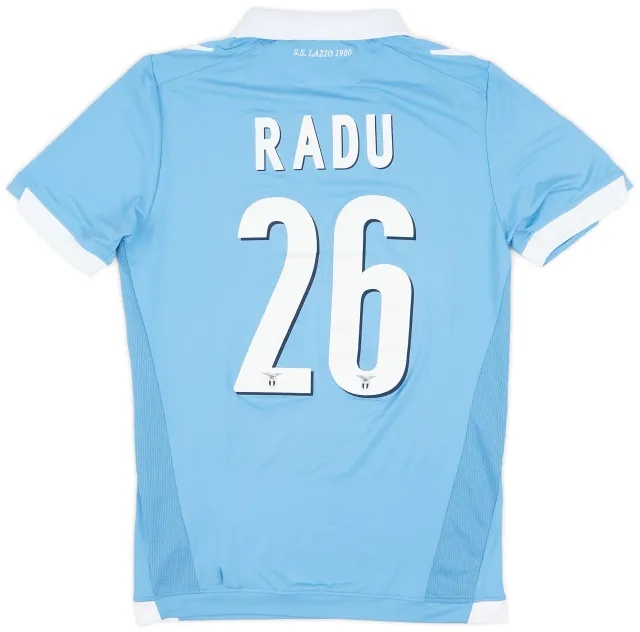 Macron 2014-15 Lazio Match Issue Home Shirt Radu #26