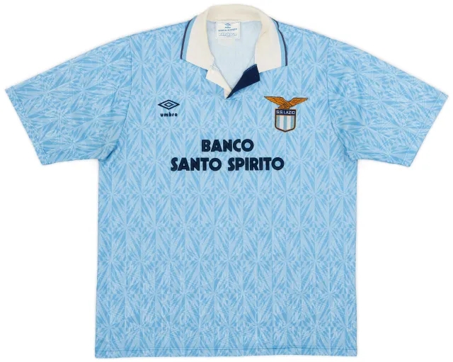 Umbro 1991-92 Lazio Home Shirt - 8/10 - (XXL)