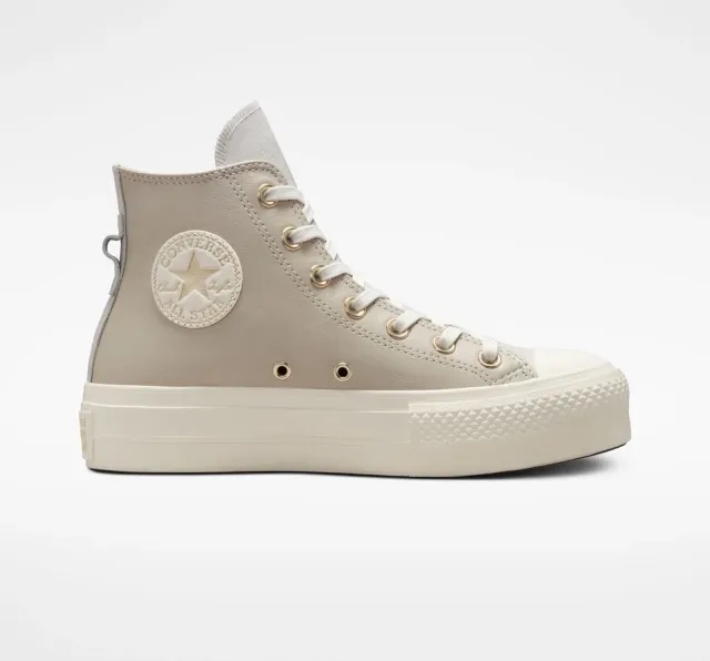 Converse all star lift hi trainers in beige