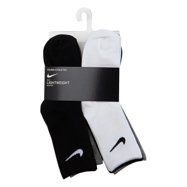 Nike Kids Crew 6 Pack Unisex Socks - White