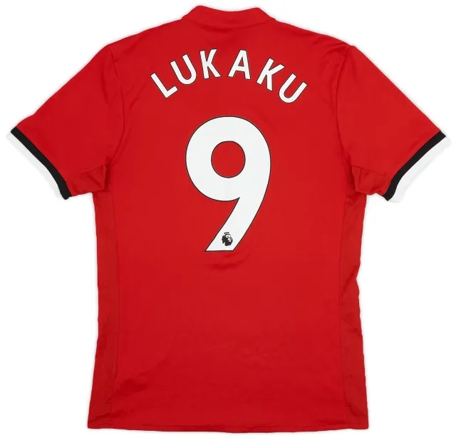 adidas 2017-18 Manchester United Home Shirt Lukaku #9 - 7/10 - (S)