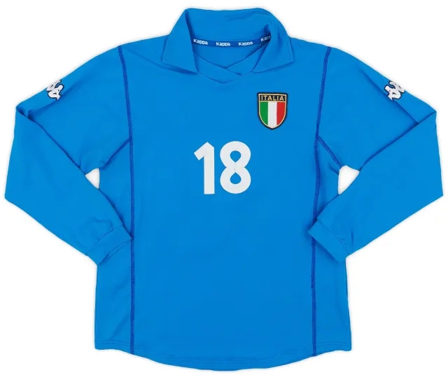 Kappa 2001 Italy Women's Home L/S Shirt #18 - 6/10 - (L)