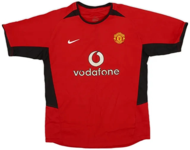 Nike 2002-04 Manchester United Home Shirt - 7/10 - (L.Boys)