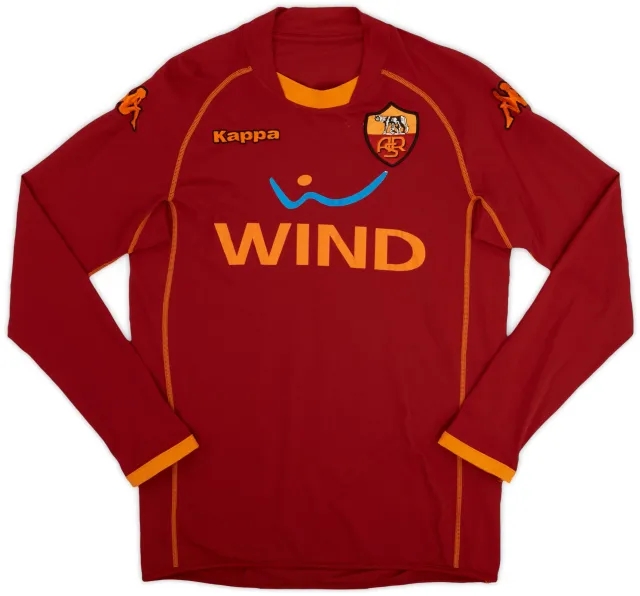 Kappa 2008-09 Roma Home L/S Shirt - 6/10 - (L)