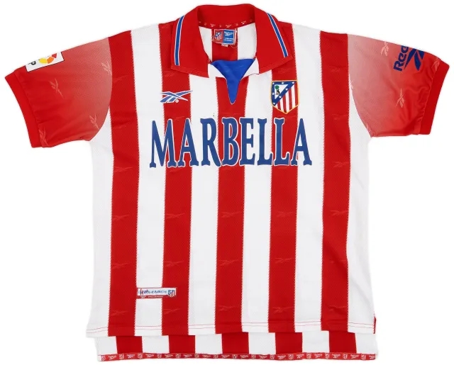 Reebok 1998-99 Atletico Madrid Home Shirt - 5/10 - (L)