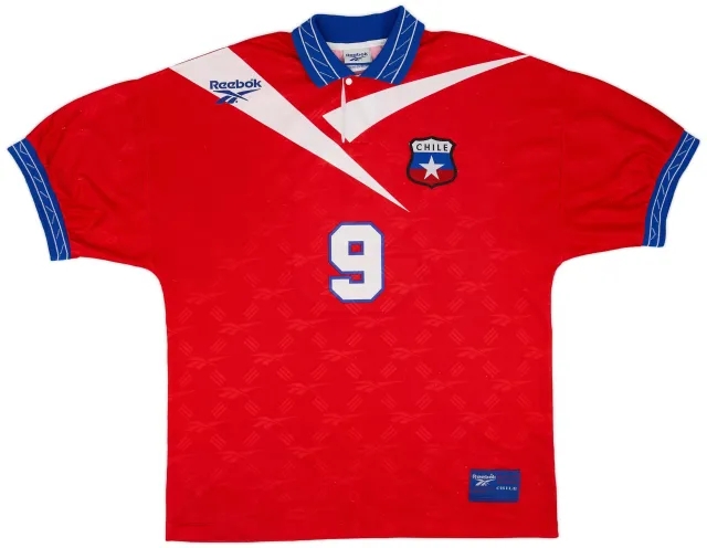 Reebok 1997-99 Chile Home Shirt #9 (Zamorano) - 6/10 - (L)
