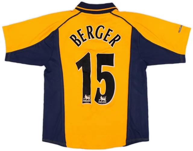 Reebok 2000-02 Liverpool Away Shirt Berger #15 - 8/10 - (M.Boys)