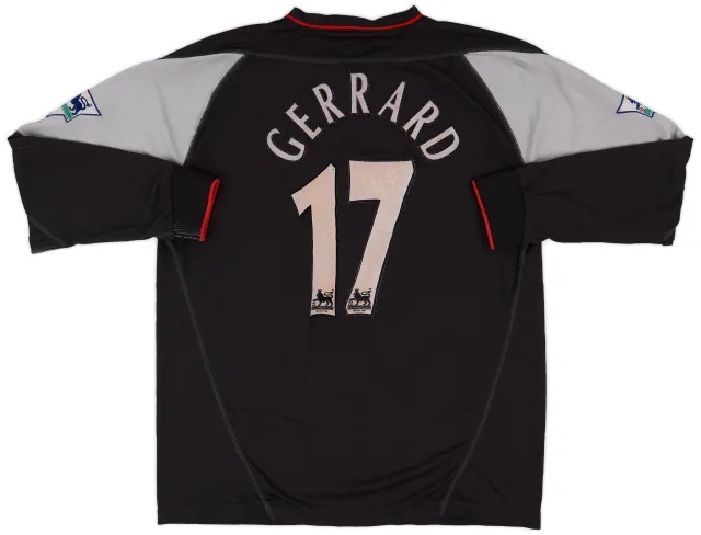 Reebok 2002-04 Liverpool Away L/S Shirt Gerrard #17 - 6/10 - (L)